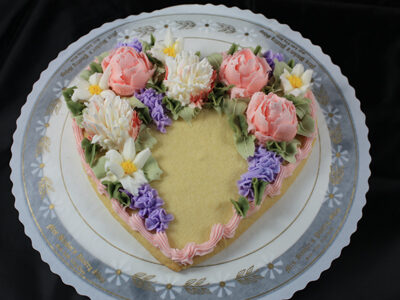 Large Decorated Heart Sugarcookie